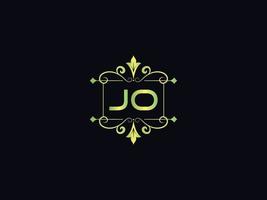 Modern Jo Logo Icon, Alphabet Jo Luxury Letter Design vector