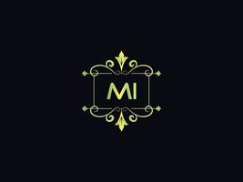 Monogram Mi Luxury Logo, Abstract Mi Letter Logo Template Vector