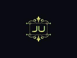 Modern Ju Logo Icon, Alphabet Ju Luxury Letter Design vector