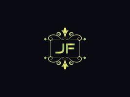 Modern Jf Logo Icon, Alphabet Jf Luxury Letter Design vector