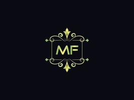 Monogram Mf Luxury Logo, Abstract Mf Letter Logo Template Vector