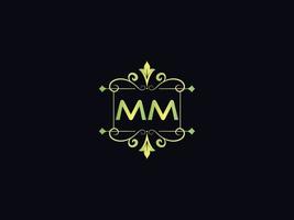 Monogram Mm Luxury Logo, Abstract Mm Letter Logo Template Vector