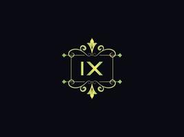 Abstract Ix Logo Icon, Minimal Ix Luxury Logo Letter Vector