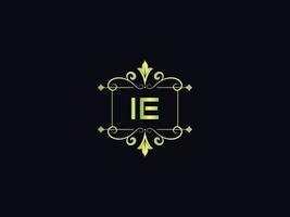 Abstract Ie Logo Icon, Minimal Ie Luxury Logo Letter Vector