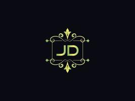 Modern Jd Logo Icon, Alphabet Jd Luxury Letter Design vector