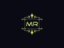 Monogram Mr Luxury Logo, Abstract Mr Letter Logo Template Vector