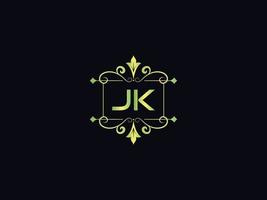 Modern Jk Logo Icon, Alphabet Jk Luxury Letter Design vector