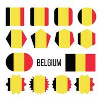 Belgium Flag Collection Figure Icons Set Vector