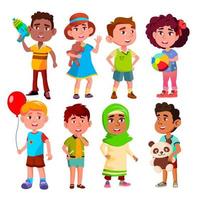 Kinder Vector. Multinational Kinder Child Person Group. Illustration vector