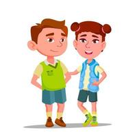 Characters Boy And Girl With Syndrome Down Vector