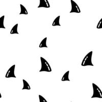 Ocean Killer Shark Whale Seamless Pattern Vector