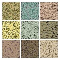 Style Camouflage Khaki Seamless Pattern Set Vector