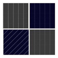 Pinstripe Collection Seamless Pattern Set Vector