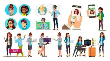 Dispatchers, Client Support Team Vector Characters Set