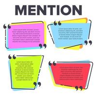 Mention Quotation Template In Frame Quotes Vector