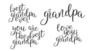 Modern Calligraphy Ink Of Word Grandpa Vector