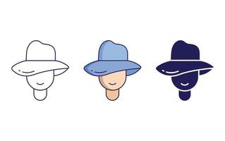 Woman Hat icon vector