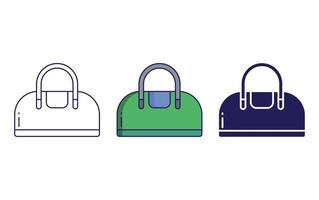 Purse, bag icon vector