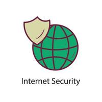 Internet Security Filled Outline Icon Design illustration. Data Symbol on White background EPS 10 File vector