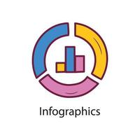 Info graphics Filled  Outline Icon Design illustration. Data Symbol on White background EPS 10 File vector