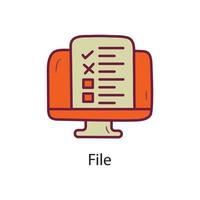 File Filled  Outline Icon Design illustration. Data Symbol on White background EPS 10 File vector