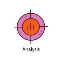 Analysis Filled  Outline Icon Design illustration. Data Symbol on White background EPS 10 File vector