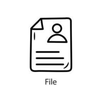 ilustración de diseño de icono de contorno de archivo. símbolo de datos en el archivo eps 10 de fondo blanco vector