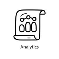 Analytics Outline Icon Design illustration. Data Symbol on White background EPS 10 File vector