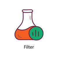 Filter Filled Outline Icon Design illustration. Data Symbol on White background EPS 10 File vector