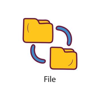 File Filled  Outline Icon Design illustration. Data Symbol on White background EPS 10 File vector