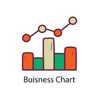ilustración de diseño de icono de esquema lleno de gráfico de negocios. símbolo de datos en el archivo eps 10 de fondo blanco vector