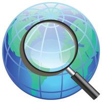 Search Global - Isometric 3d illustration. vector