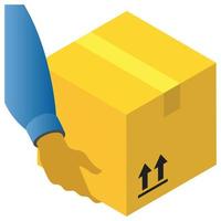 Package Service - Isometric 3d illustration. vector