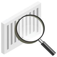 Barcode Scan - Isometric 3d illustration. vector