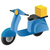 Delivery Scooter - Isometric 3d illustration. vector