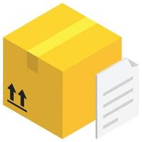 Package Document - Isometric 3d illustration. vector