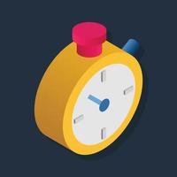 Stopwatch - Isometric 3d illustration. vector