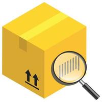 Barcode Scan - Isometric 3d illustration. vector