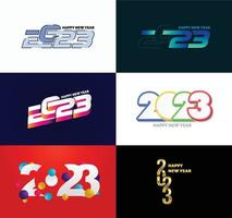 Big Set of 2023 Happy New Year logo text design 2023 number design template vector