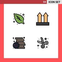 Universal Icon Symbols Group of 4 Modern Filledline Flat Colors of environment party arrows up toys Editable Vector Design Elements