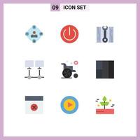 9 Creative Icons Modern Signs and Symbols of server internet gadgets connection repair Editable Vector Design Elements