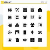 25 Creative Icons Modern Signs and Symbols of building seo page interface binary Editable Vector Design Elements