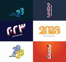 Big Set of 2023 Happy New Year logo text design 2023 number design template vector