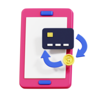 icono 3d de transacción de pago png