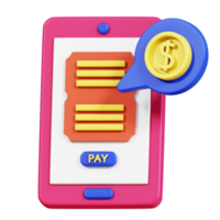 ícone 3d da transação de pagamento png