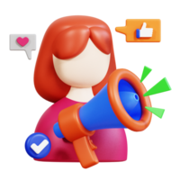 icono 3d de publicidad de marketing png