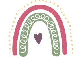 schattig kleurrijk regenboog png