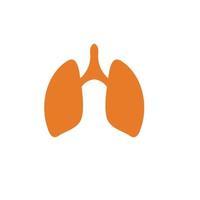 diseño de ilustración de icono de vector de pulmón