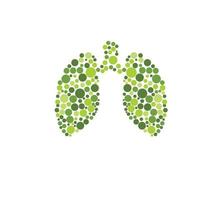 diseño de ilustración de icono de vector de pulmón
