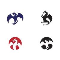 Dragon vector icon illustration